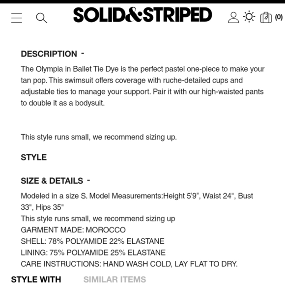 New Solid & Striped The Olympia Ballet Barbie Pink Tie Dye Swimsuit NWT Medium - Picture 9 of 16